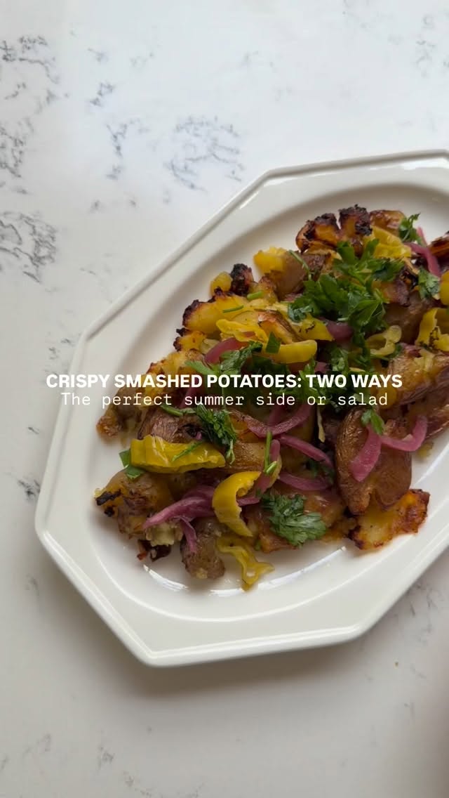 Crispy smashed potatoes
