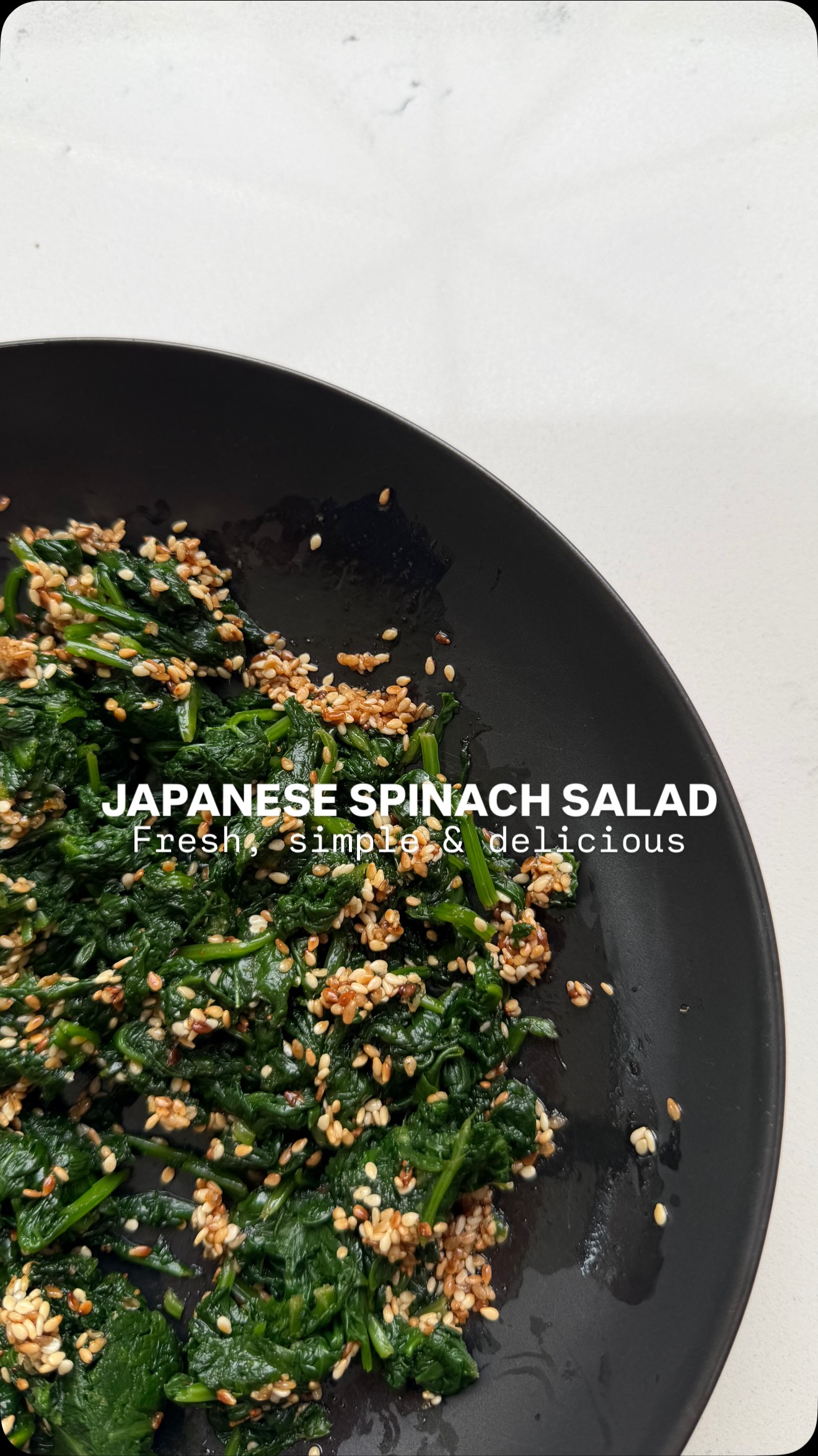 Japanese spinach salad